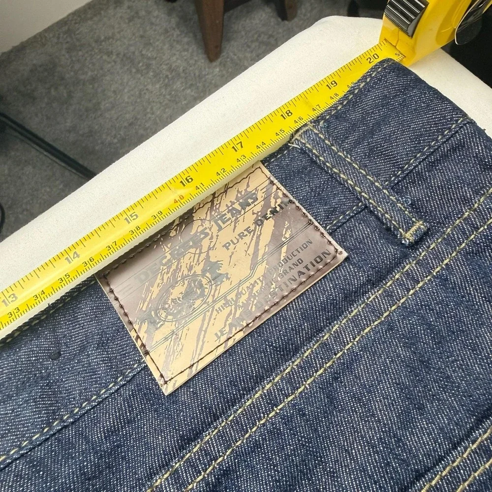 DEGREE'S Jeans Mens 40x32 Blue Med Wash Relaxed Wide Leg Denim Casual DJ-15 - Picture 6 of 6